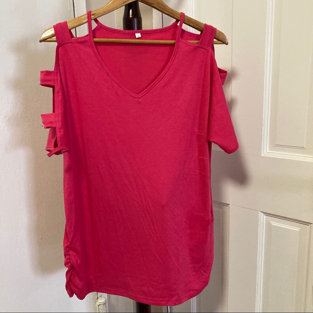 Pink Cut Out Top